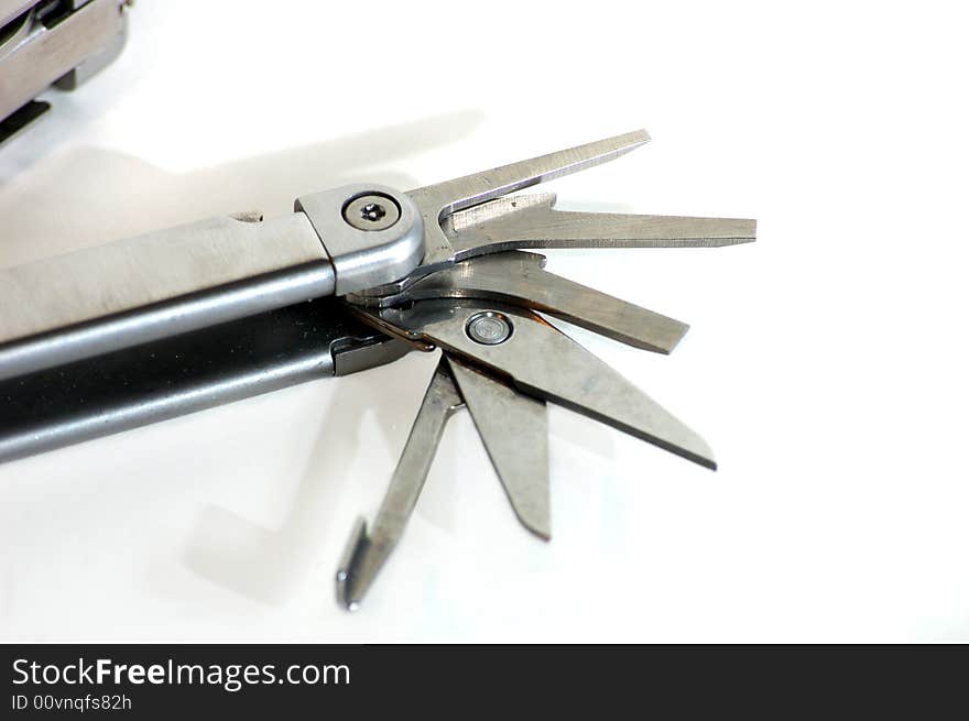 Closeup shot of a multitools knife