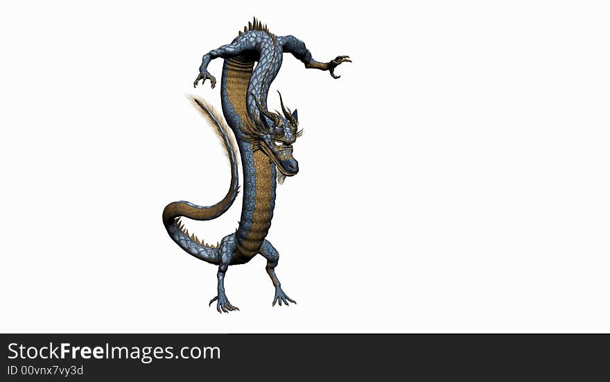 Cgi render of eastern style dragon