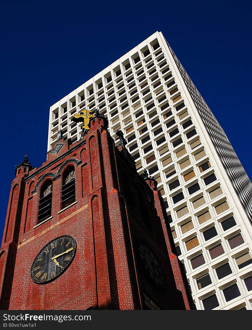 Old and New Architecture in Downtown Chinatown, San Francisco. Old and New Architecture in Downtown Chinatown, San Francisco