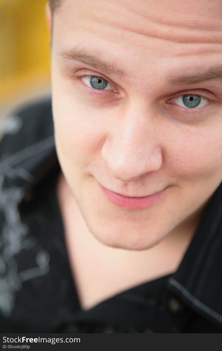 Close-up portrait of young man