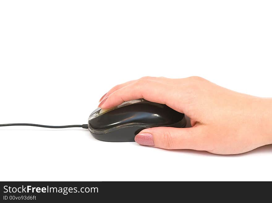 Computer mouse in hand