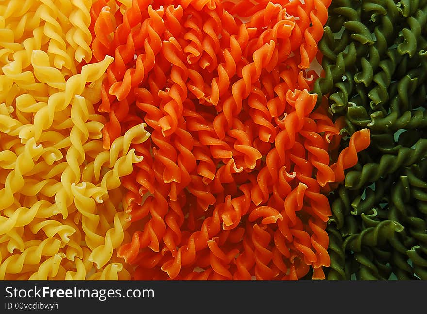 Colored noodles