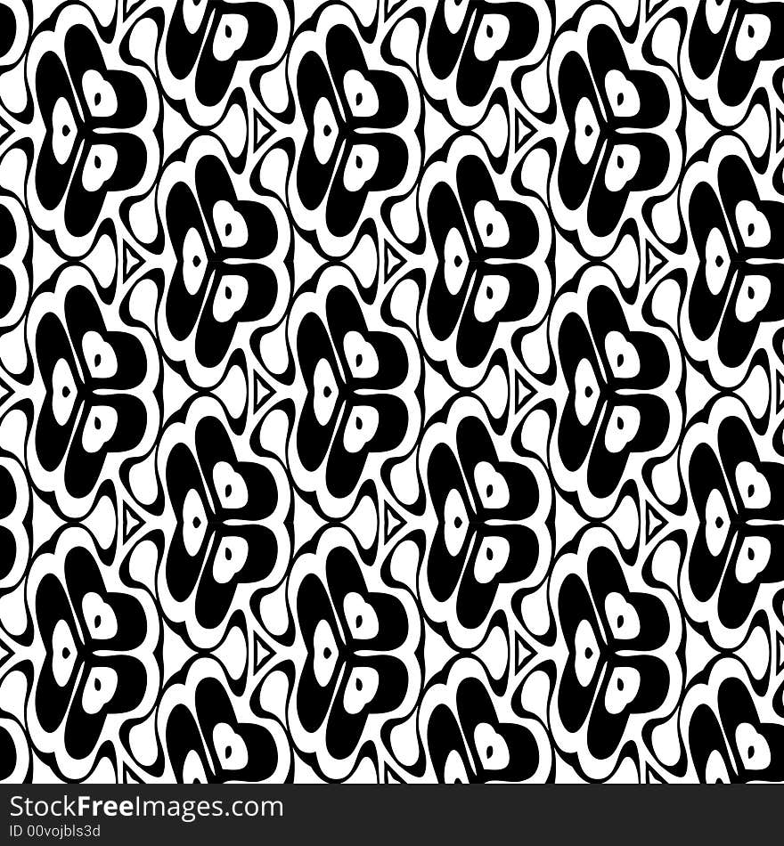 Abstract seamless black-and-white pattern - graphic illustration. Abstract seamless black-and-white pattern - graphic illustration