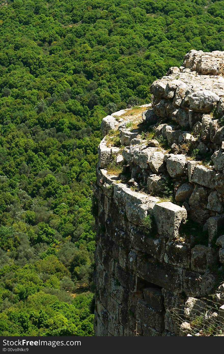 Arches in the Nimrod fortress in Israel