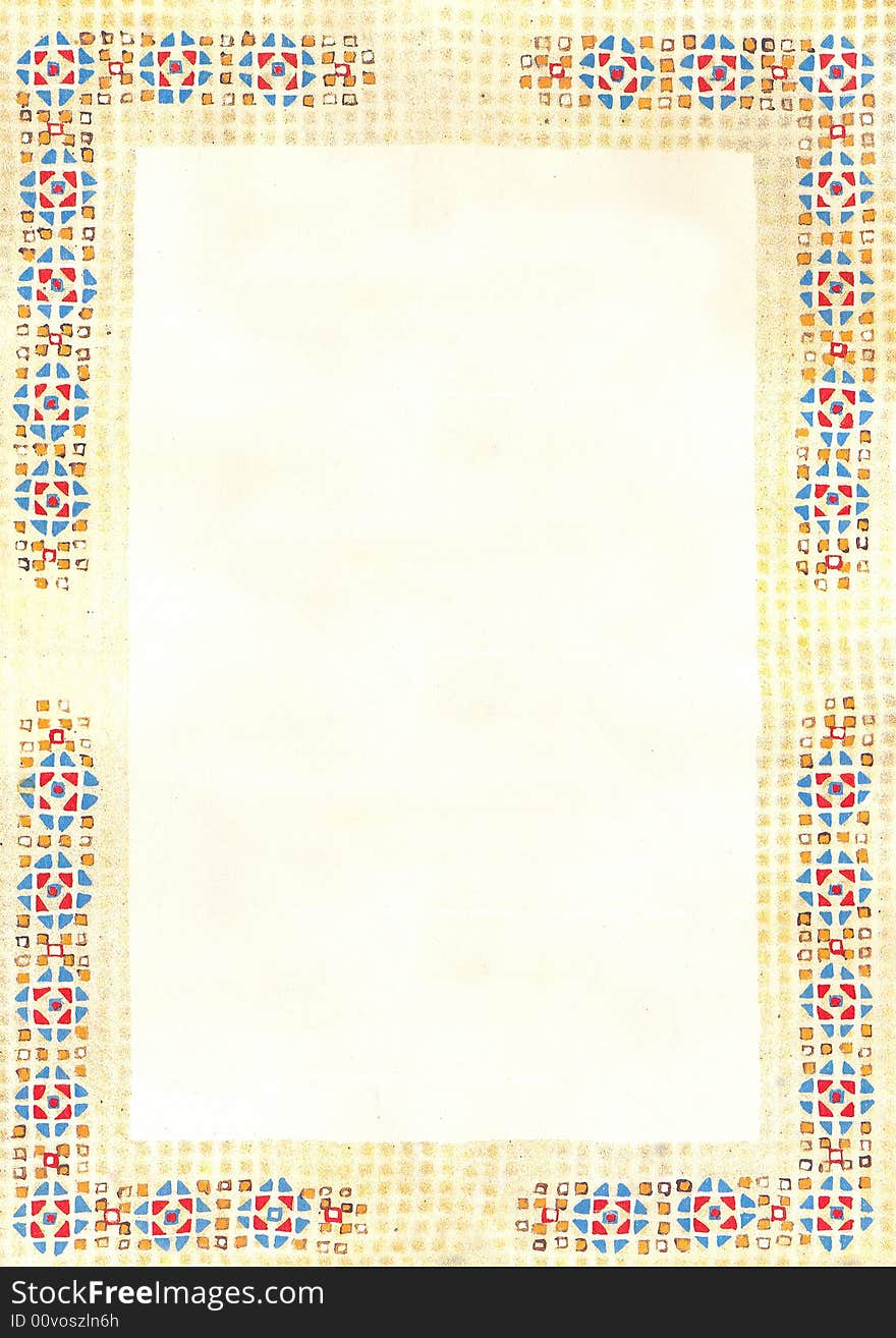 Old Paper And Ornaments Border