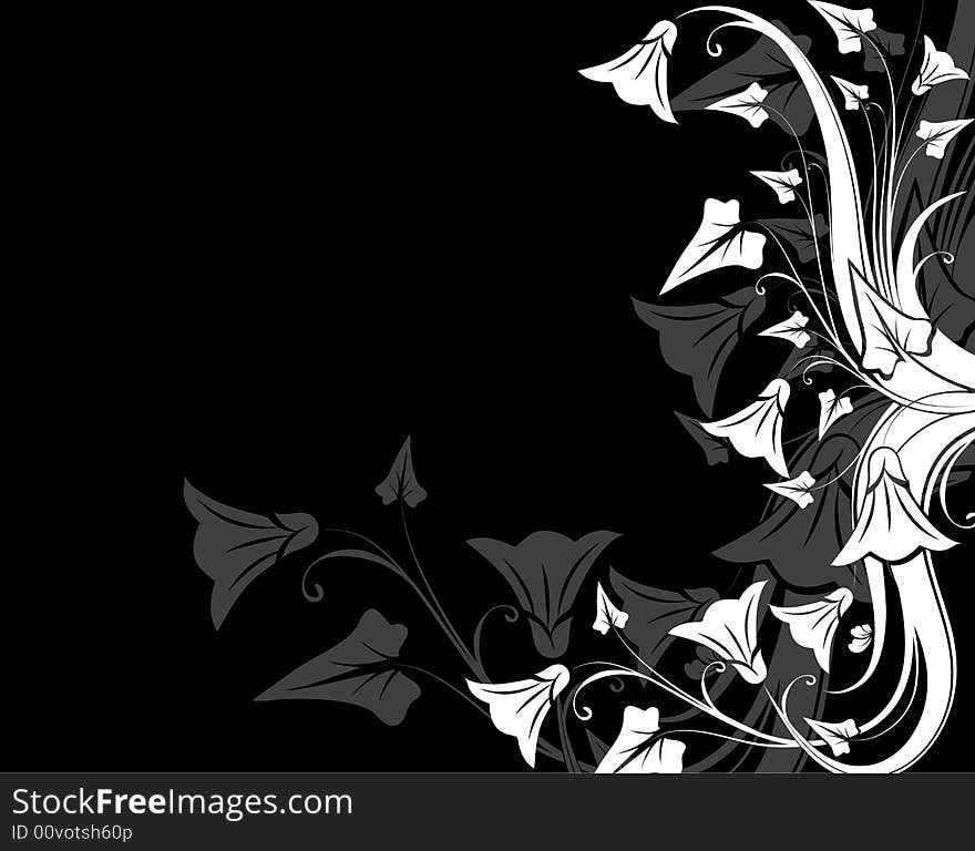 Abstract floral background. A vector format is added. Suits well for a postcard or background. Abstract floral background. A vector format is added. Suits well for a postcard or background