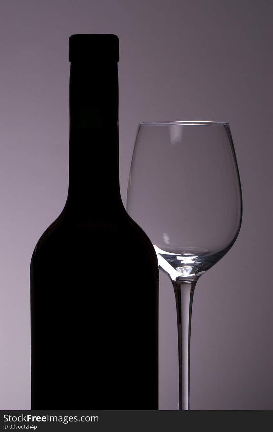 Wine Bottle And Glass