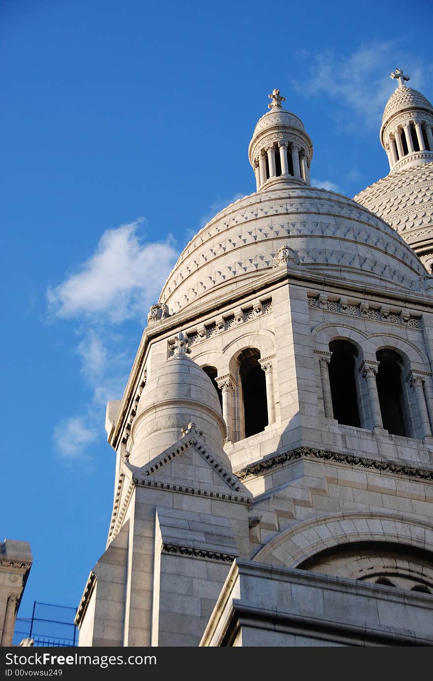 Springtime shot of Paris icon Sacre Coeur. Springtime shot of Paris icon Sacre Coeur