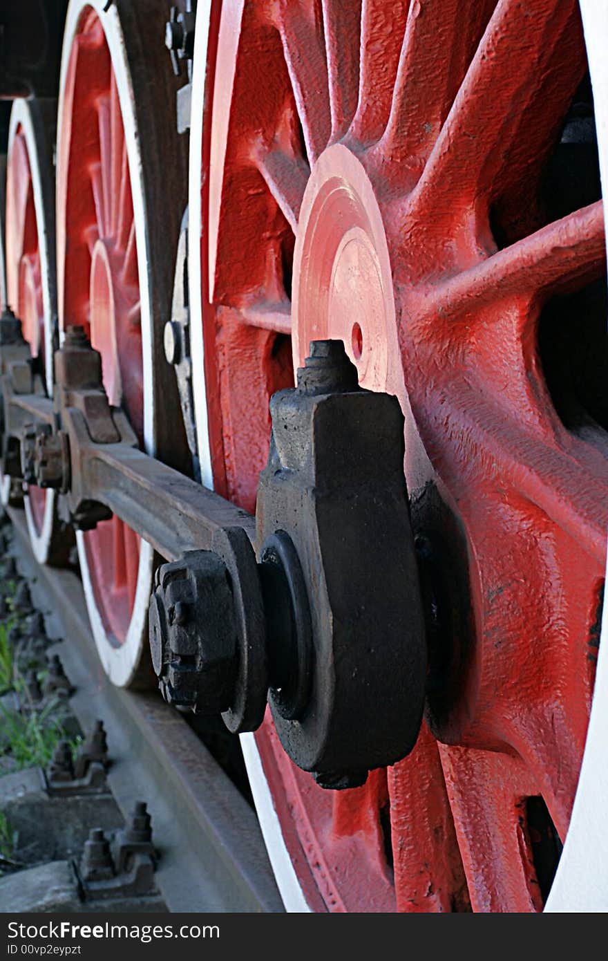 Old locomotive from museum in Riga.fragment