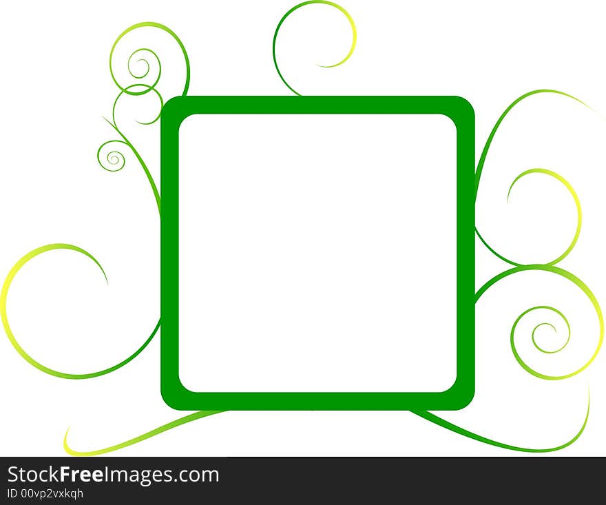 Floral frame, vector illustration. Look for more great images in my portfolio.