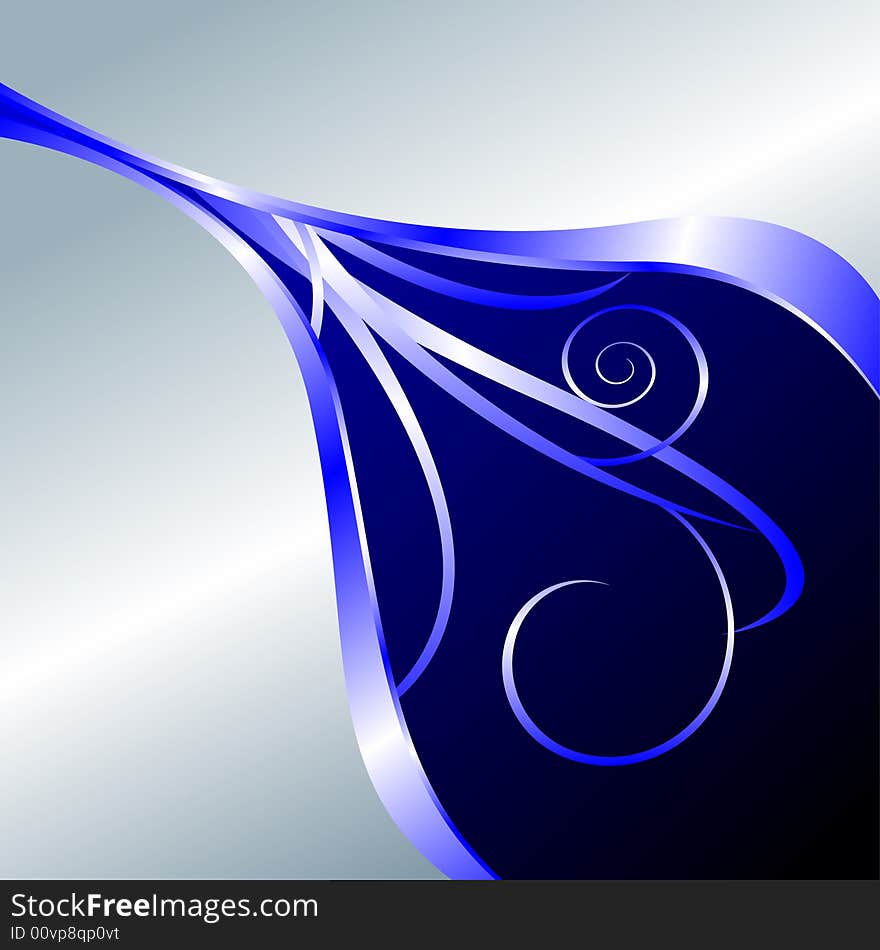 Abstract blue floral background, vector illustration. Look for more great images in my portfolio.