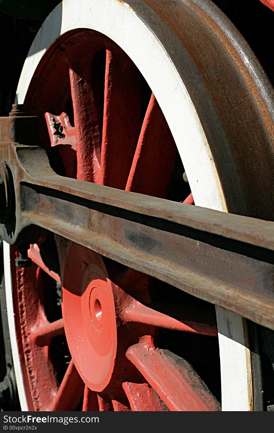 Old locomotive from museum in Riga.fragment