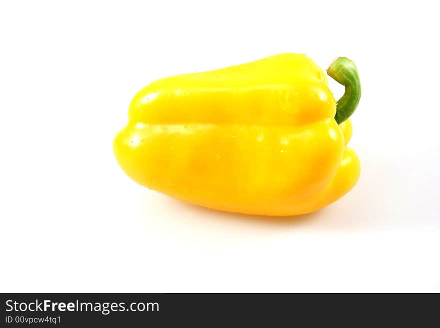 Isolated and big yellow paprika