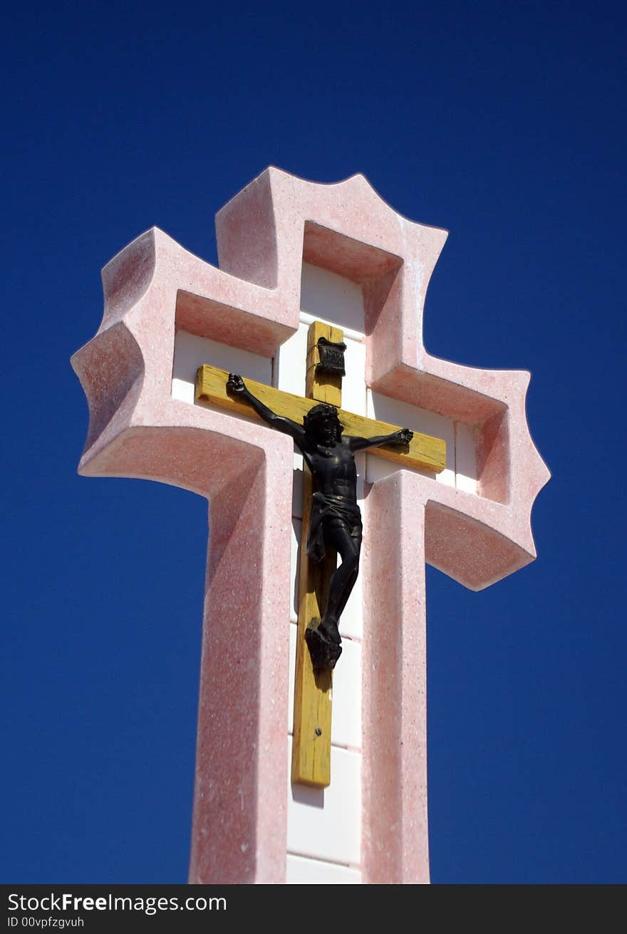 Stone cross in graveyard -Campeche ,Mexico