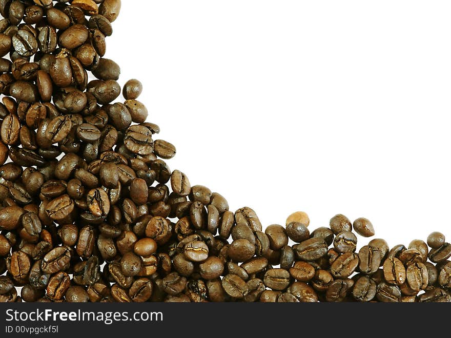 Abstract coffee beans frame