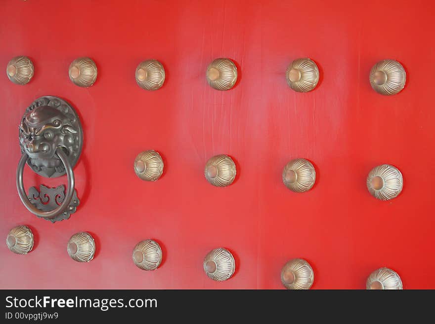 Red Chinese Design Door