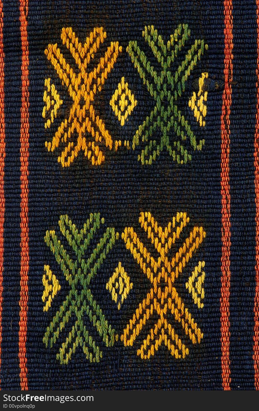 A colorful Traditional embroidery pattern