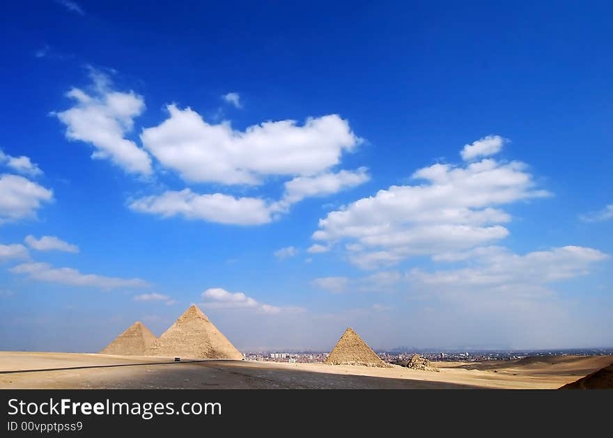 Pyramids - tombs of the pharaohs in Giza, Egypt