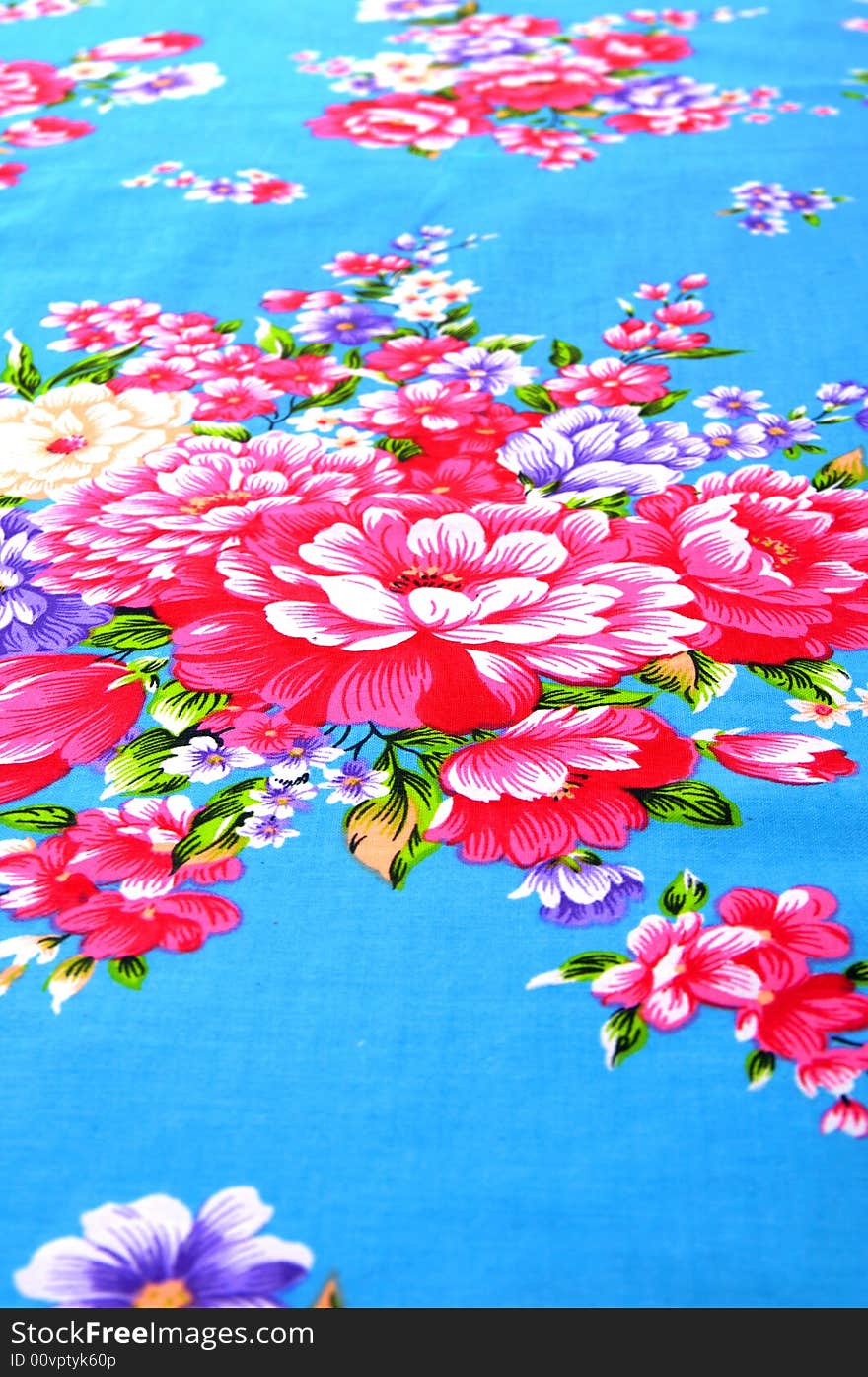 Traditional Chinese fabric sample in red and colors. Traditional Chinese fabric sample in red and colors