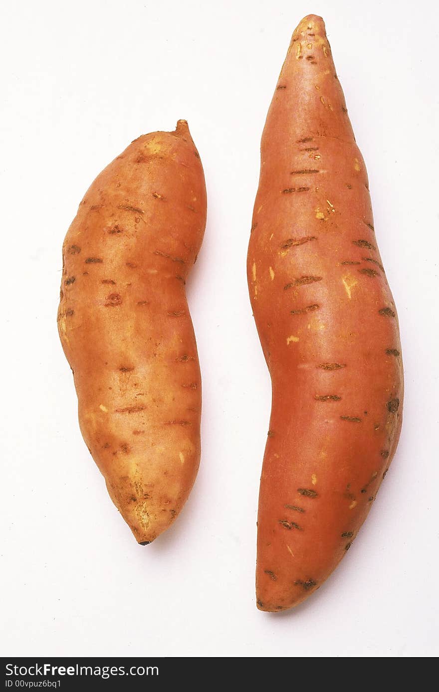 Two sweet potatoes