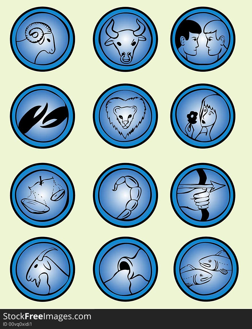 Zodiac signs - vector