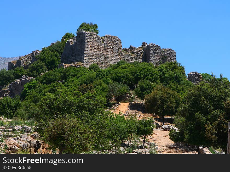 Ancient fortress in central Israel. Nimrod.