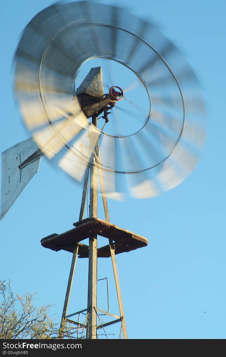 Wind mill used in the past to obtain water for underground.