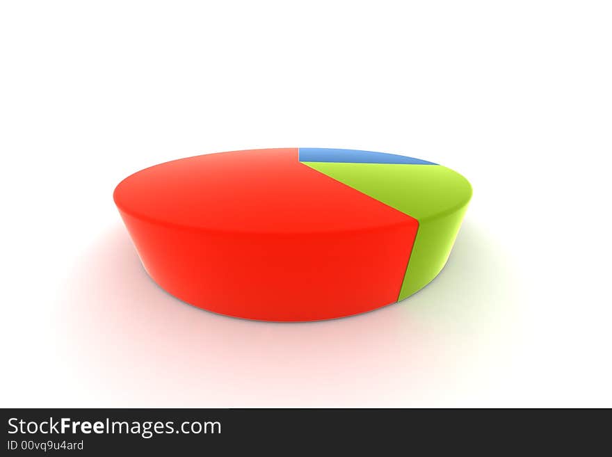 Statistics - 3d isolated multicolor diagram. Statistics - 3d isolated multicolor diagram