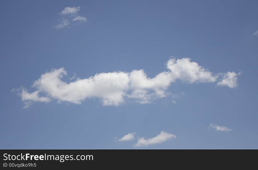 White Clouds in a Deep Blue Sky