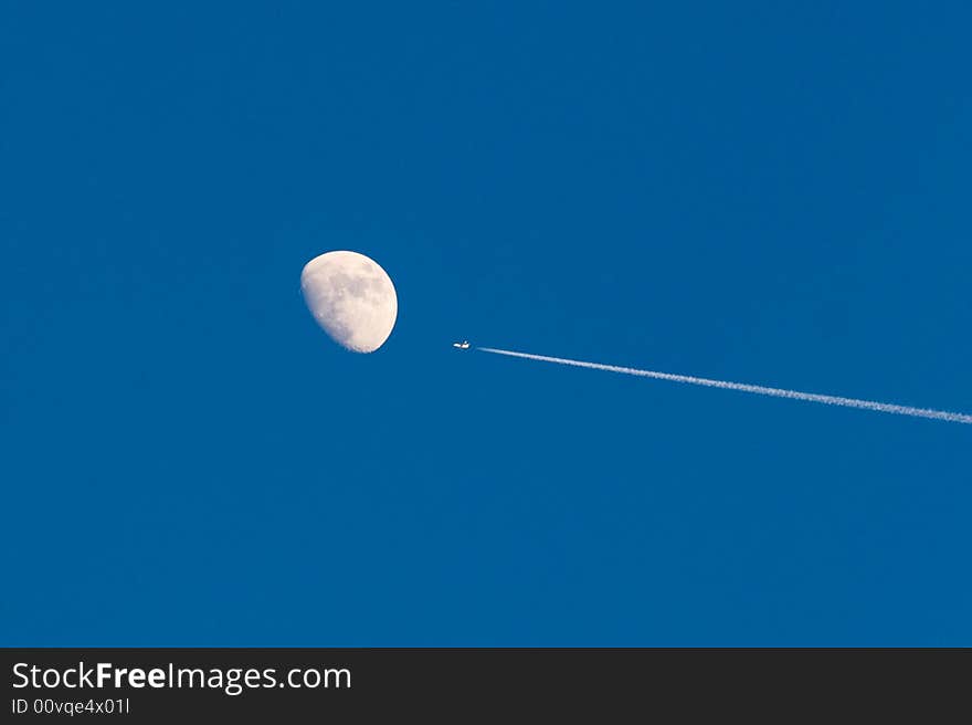 Moon And Plane