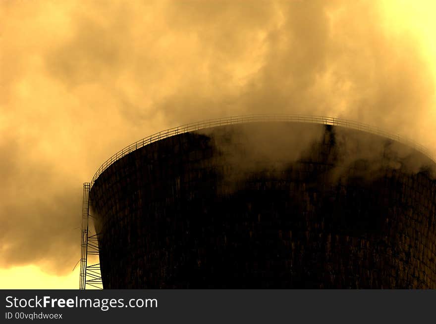 Chimneys of power station