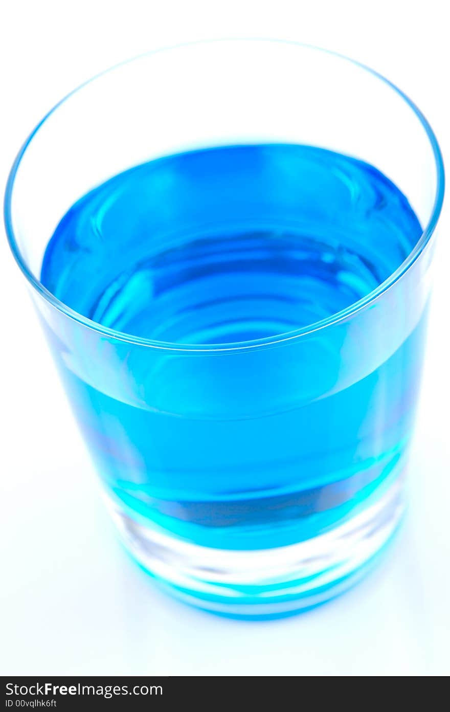 Glasses of soft drink isolated against a white background. Glasses of soft drink isolated against a white background