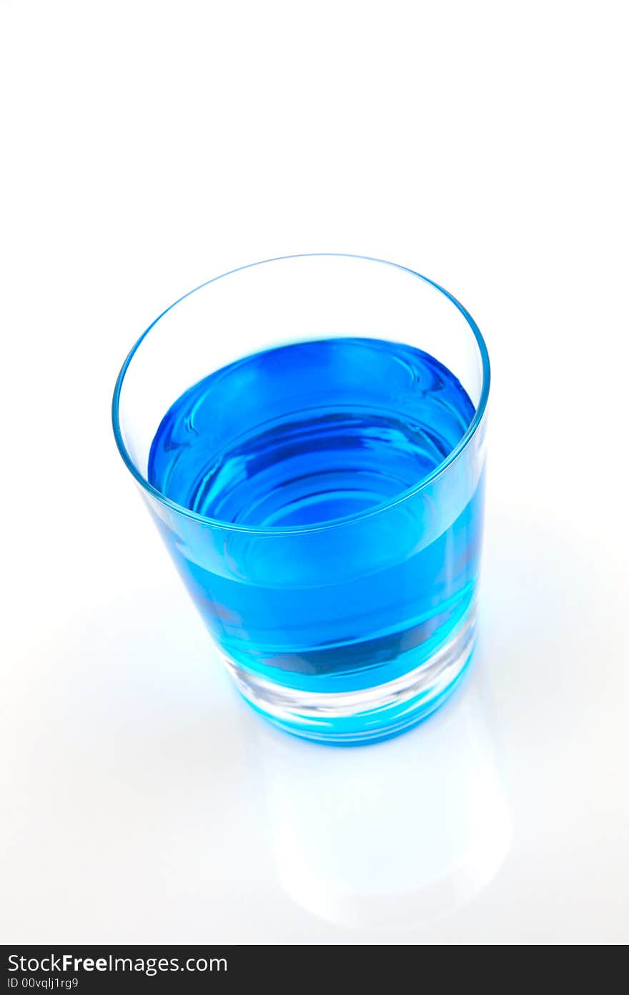 Glasses of soft drink isolated against a white background. Glasses of soft drink isolated against a white background