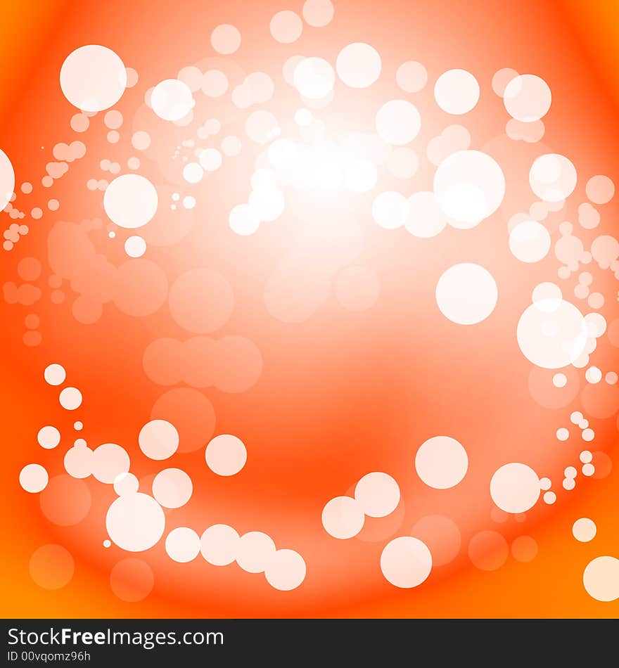 Orange background of defocus light