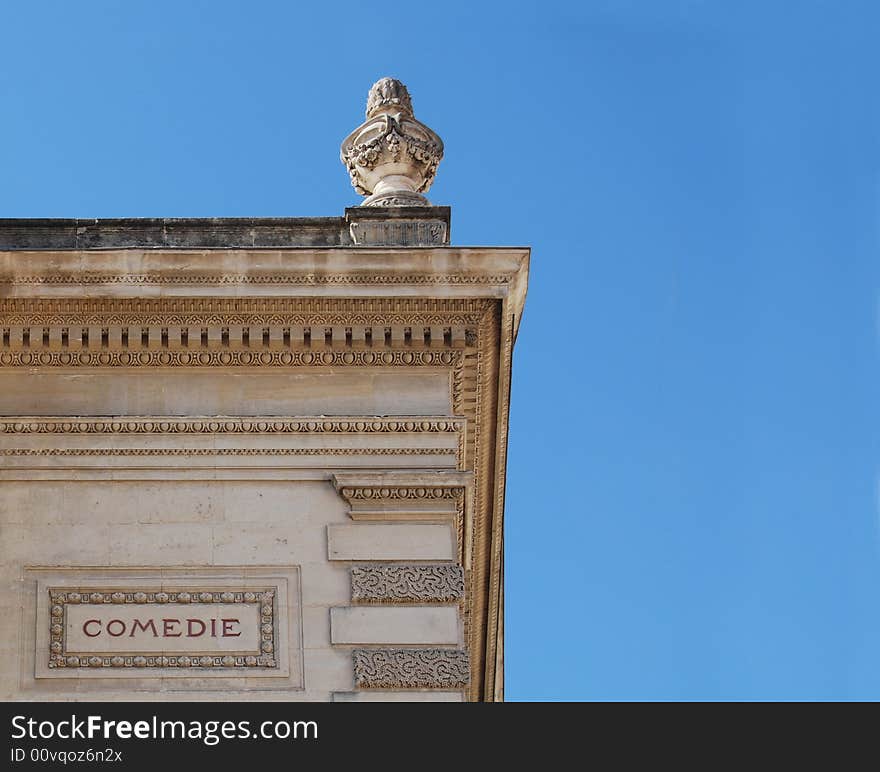 Part of a theatre building. Part of a theatre building