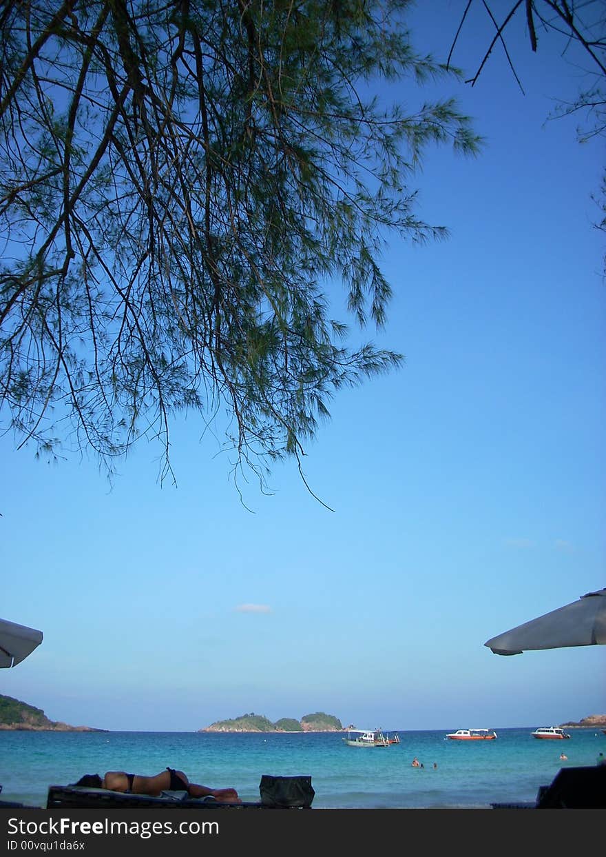 A very beautiful beach with a beautiful landscape