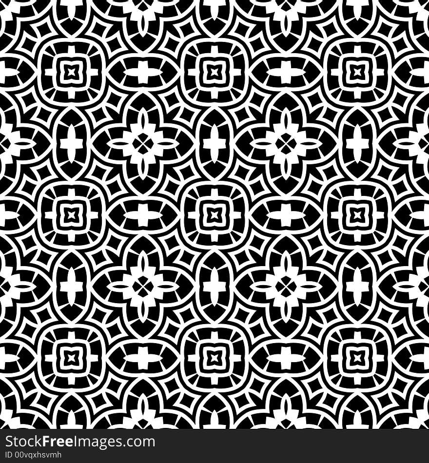 Abstract seamless black-and-white pattern - graphic illustration. Abstract seamless black-and-white pattern - graphic illustration