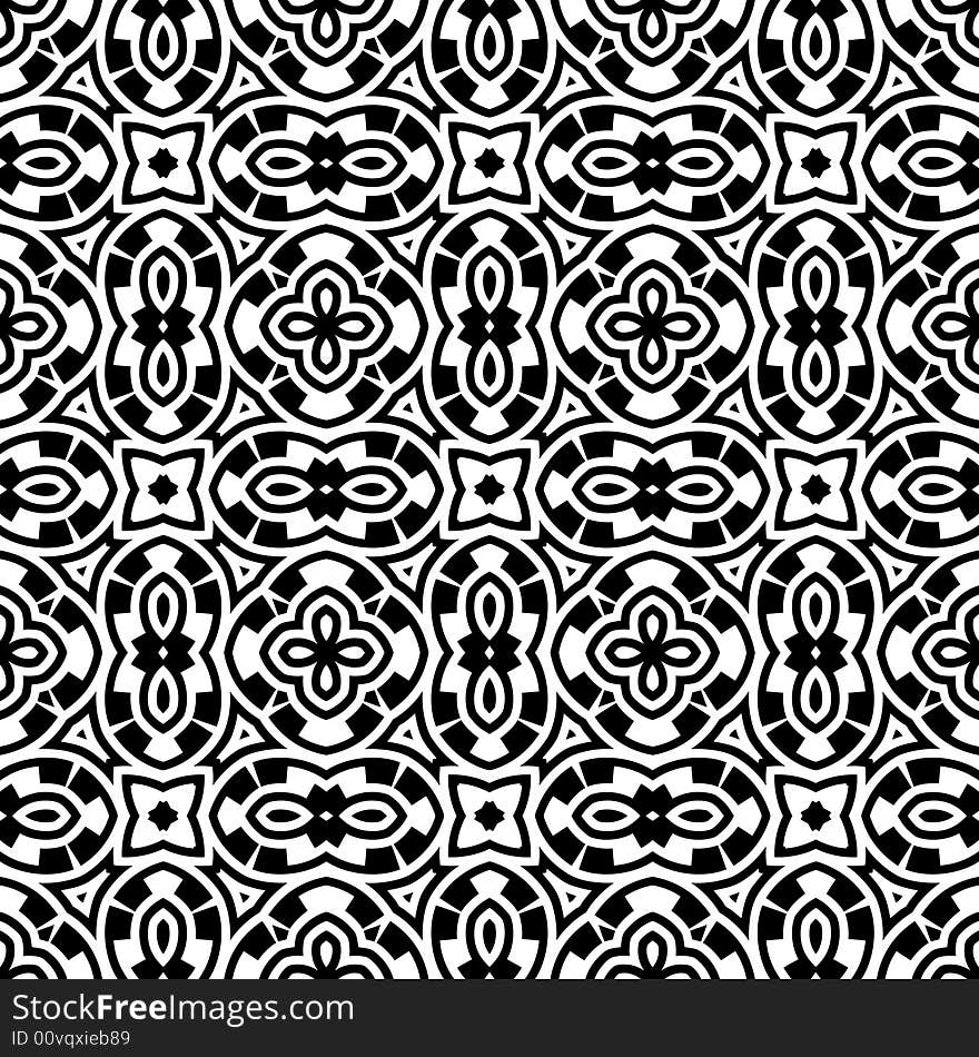 Abstract seamless black-and-white pattern - graphic illustration. Abstract seamless black-and-white pattern - graphic illustration