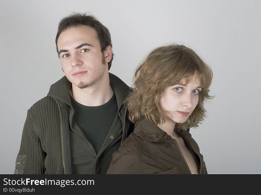 Portrait of stylish young couple. Portrait of stylish young couple