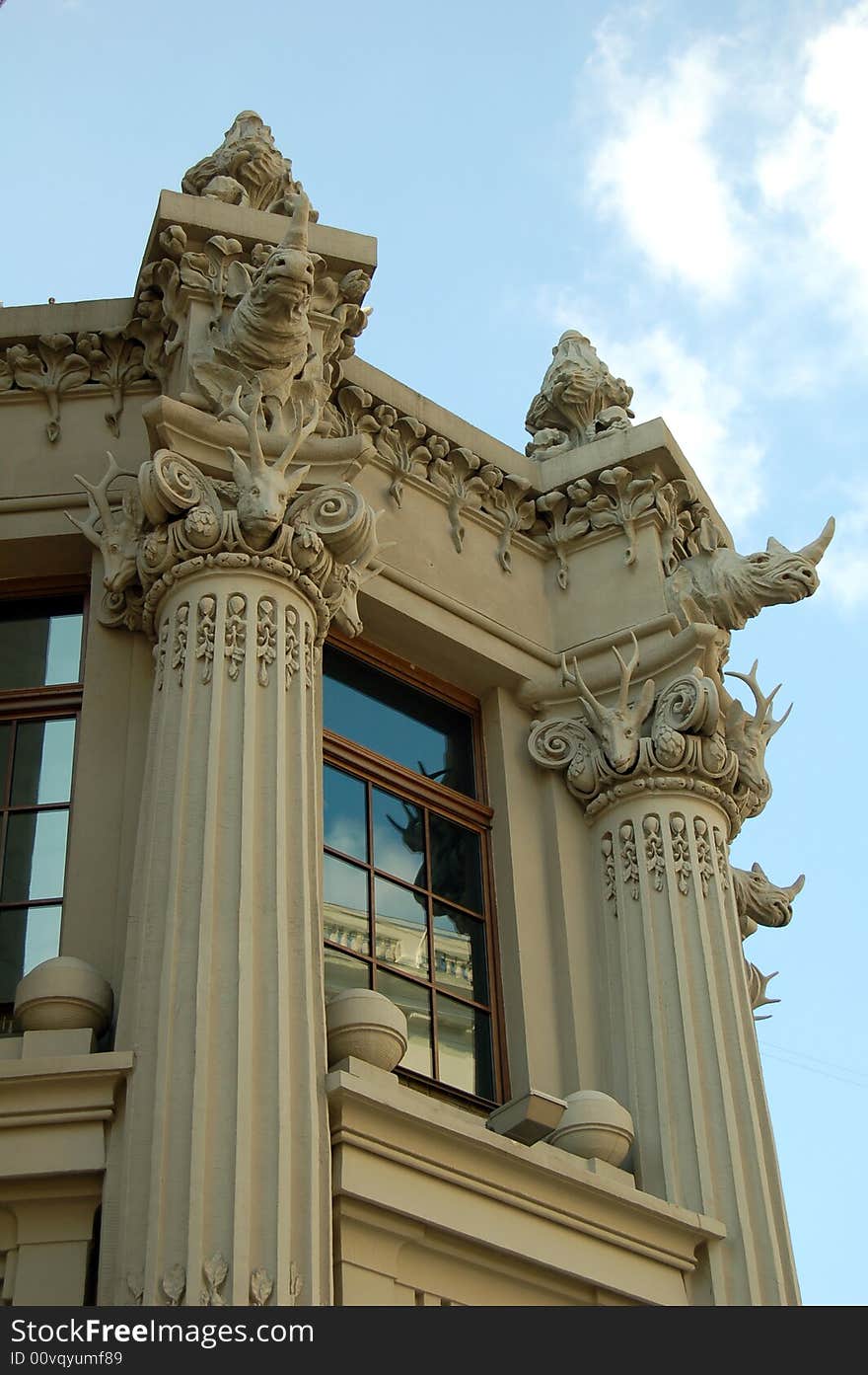 European city Kiev, building in the central old part of city