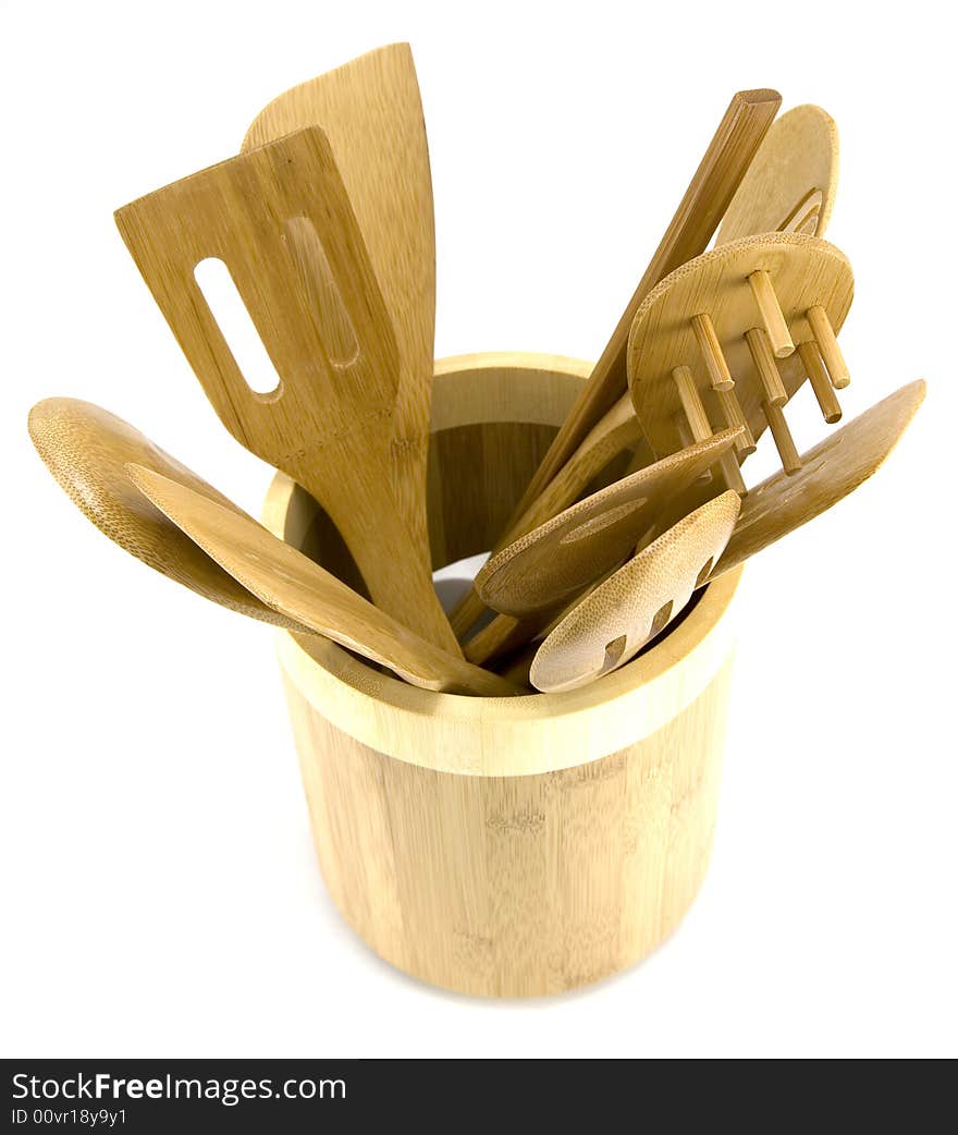 Bowl of Wooden Utensils