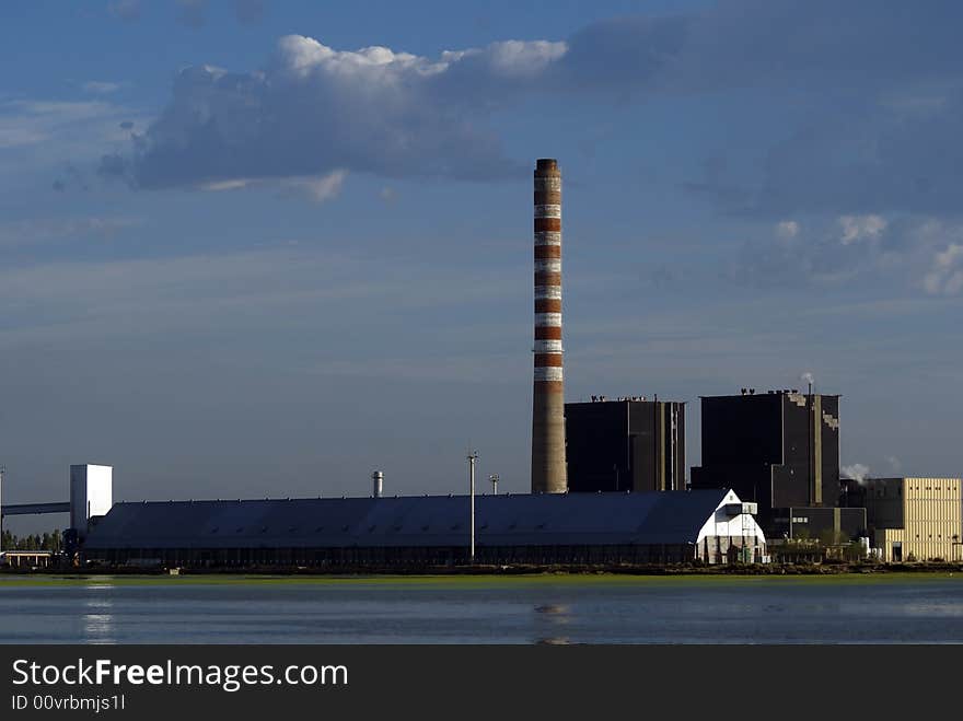 Big power plant from the city of Bahia Blanca in Argentina