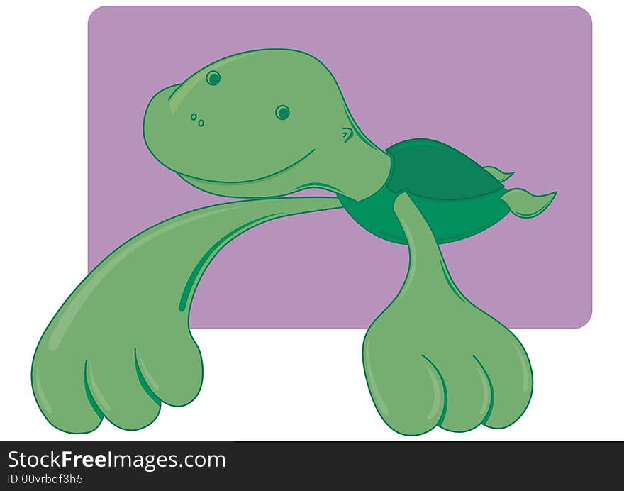 Turtle illustration. Vector file. You can edit this image with vector softwares.