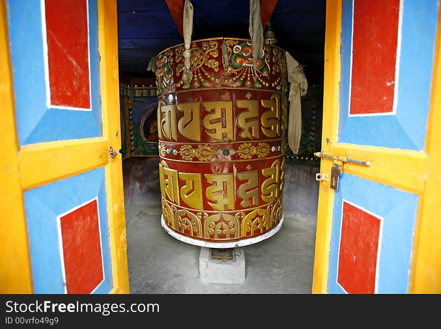 Buddist praying wheels