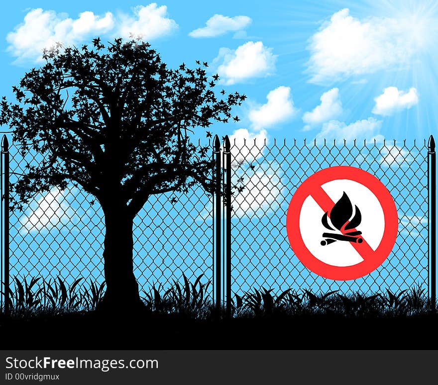 Save tree with one illustration