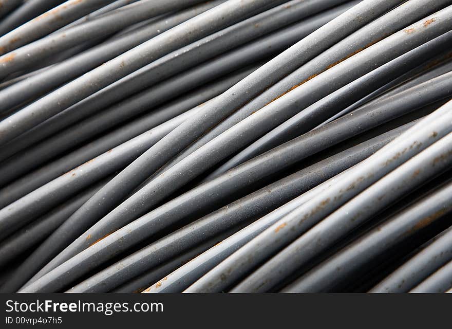 Heap of iron wire