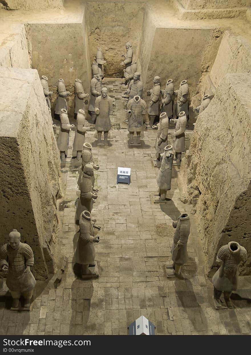 Terra-cotta warriors in Xian, China