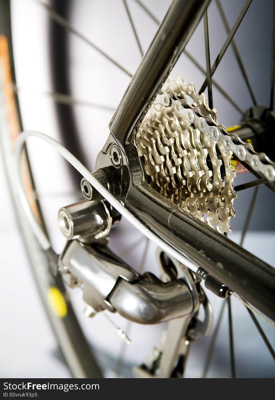 Detail of a race bike