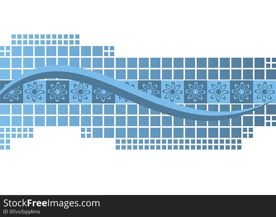 An abstract composition of a pool. An abstract composition of a pool