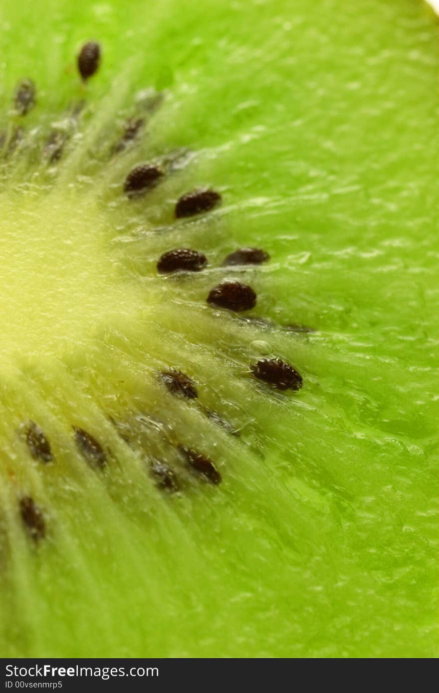 Amazing close-up of kiwi slice (3x)
